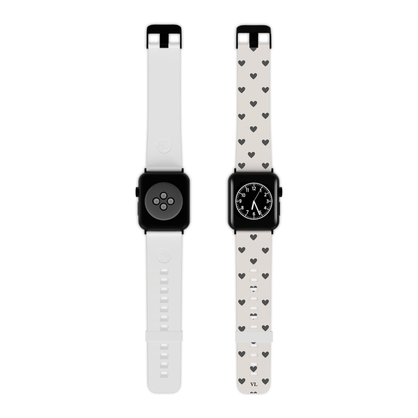 Grey Hearts Apple Watch Strap