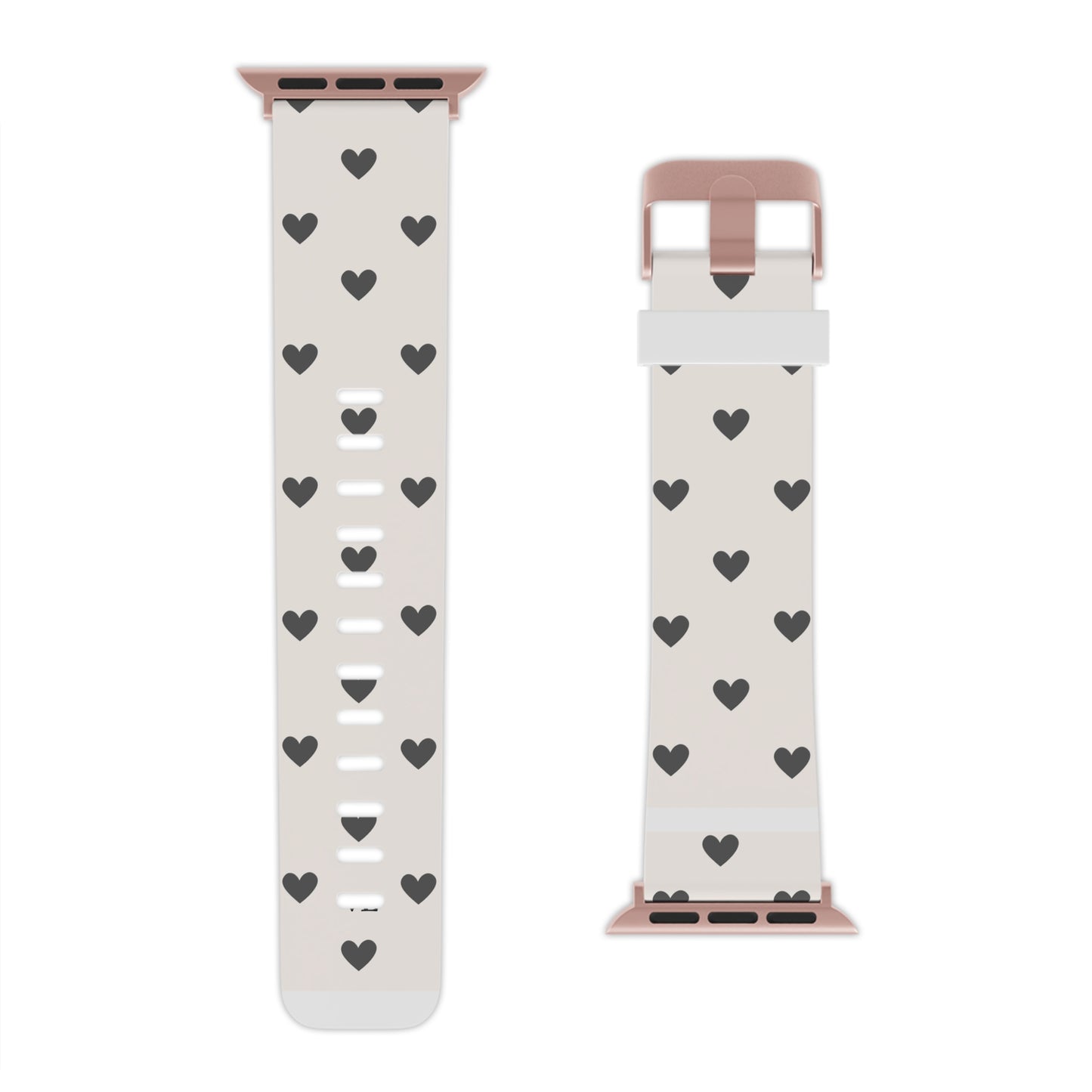 Grey Hearts Apple Watch Strap