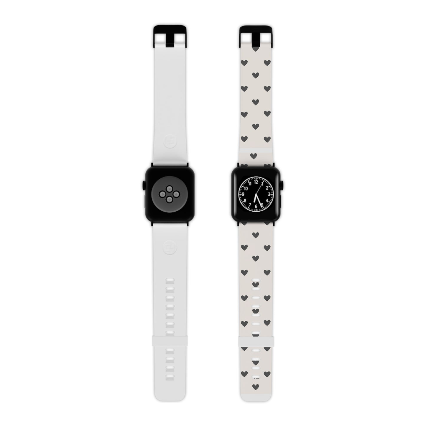 Grey Hearts Apple Watch Strap