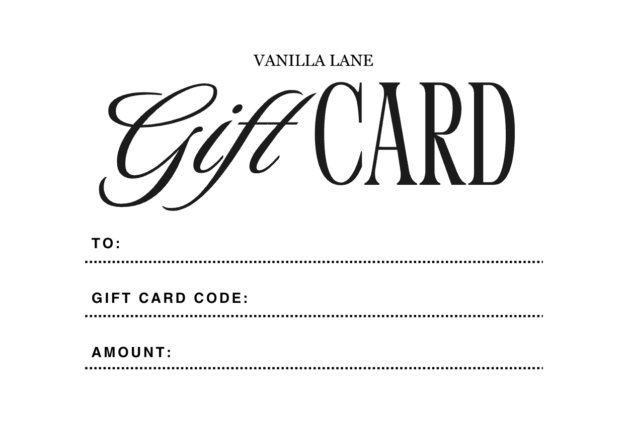 Vanilla lane gift card