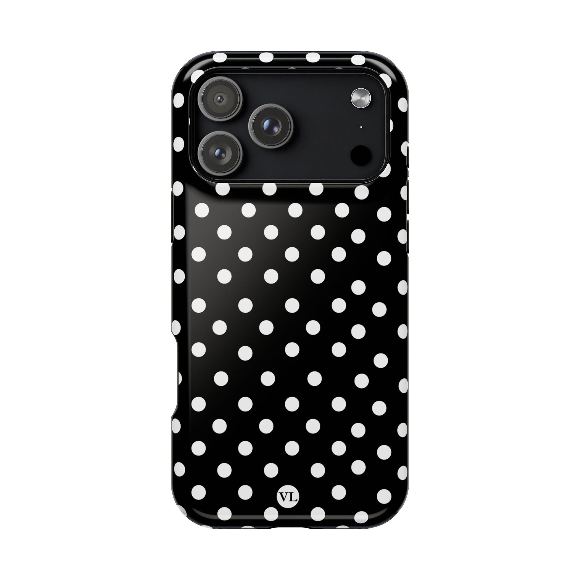 Black Polka Dot MagSafe Case - Vanilla Lane
