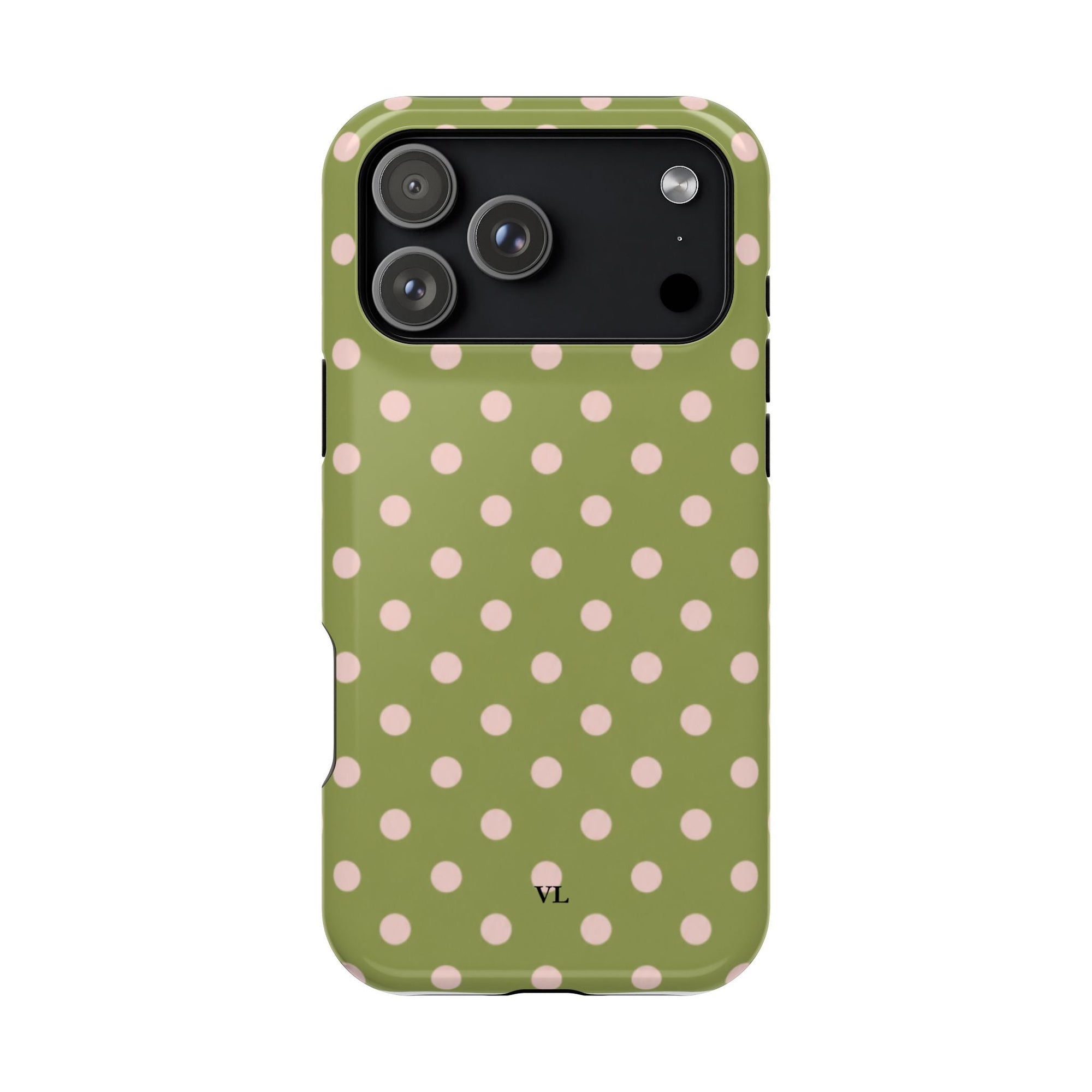Olive Polka Dot MagSafe Case - Vanilla Lane