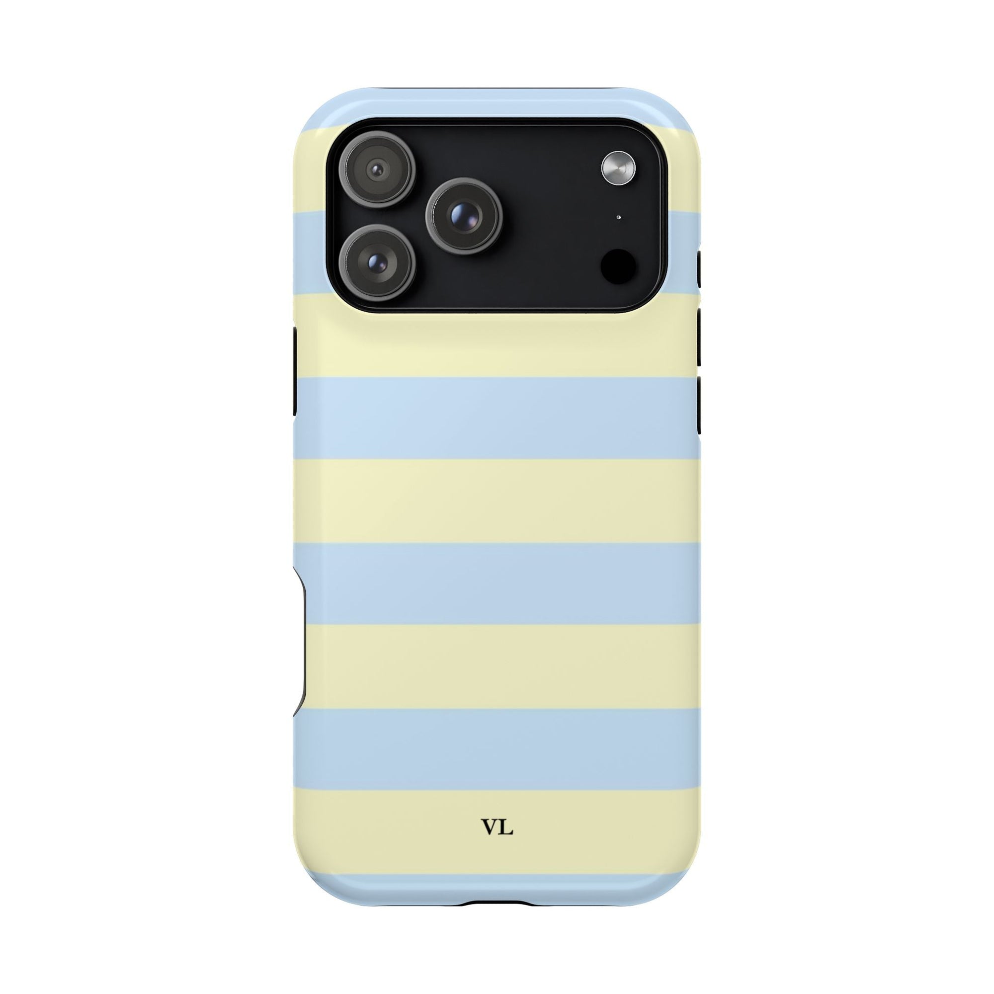 Pink &amp; Blue Stripe MagSafe Case - Vanilla Lane