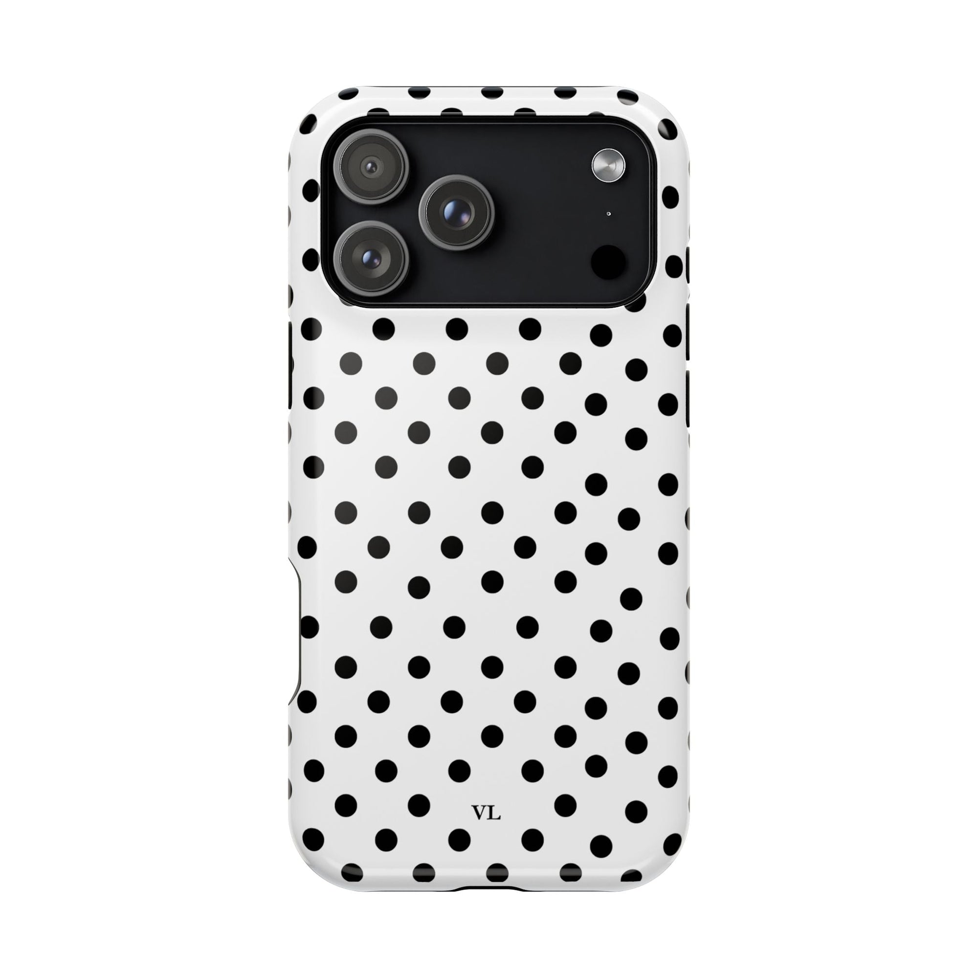 White Polka Dot MagSafe Case - Vanilla Lane